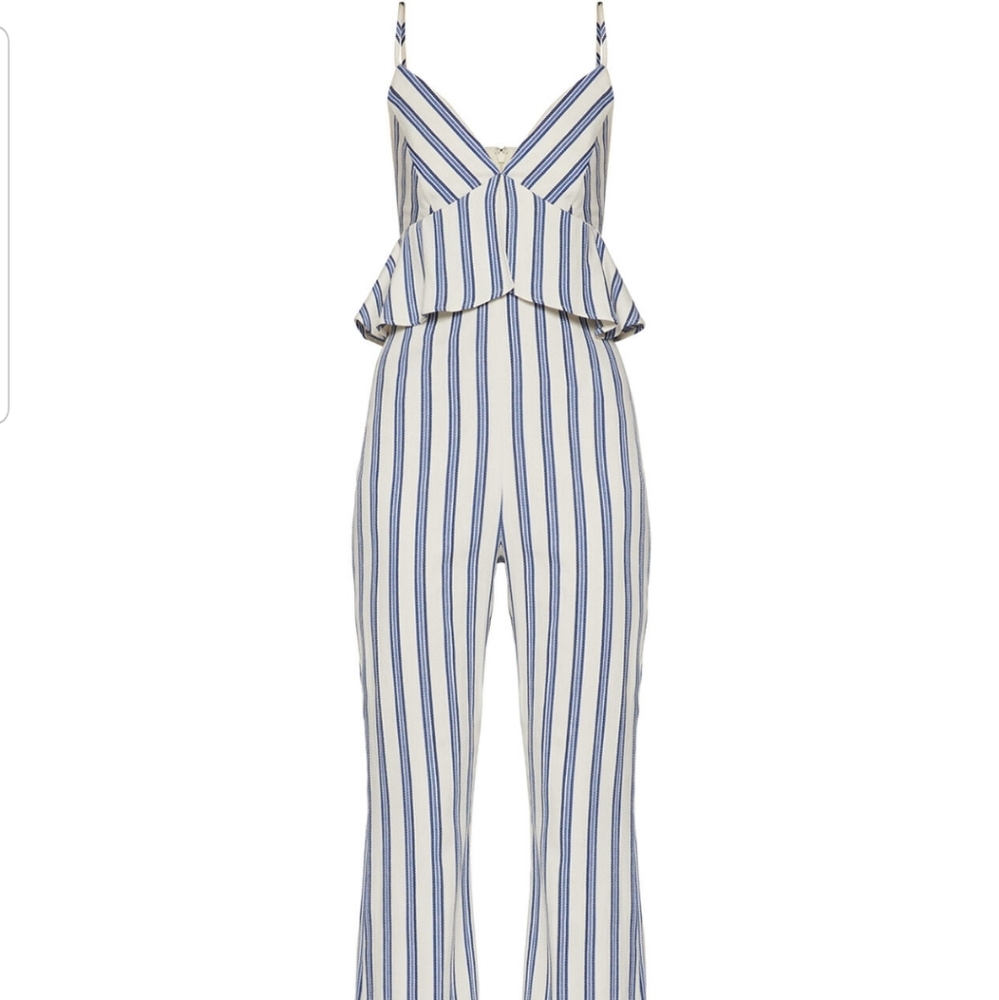 BCBGeneration Striped Peplum Jumpsuit - Picture 10 of 16